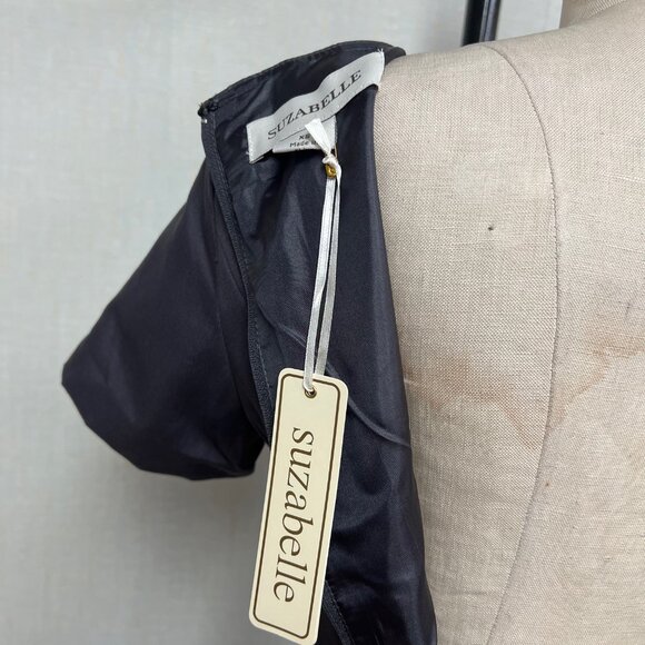 NWT Deadstock 2000s Designer Suzabelle Retro Gray Pencil Dress - Picture 6 of 6